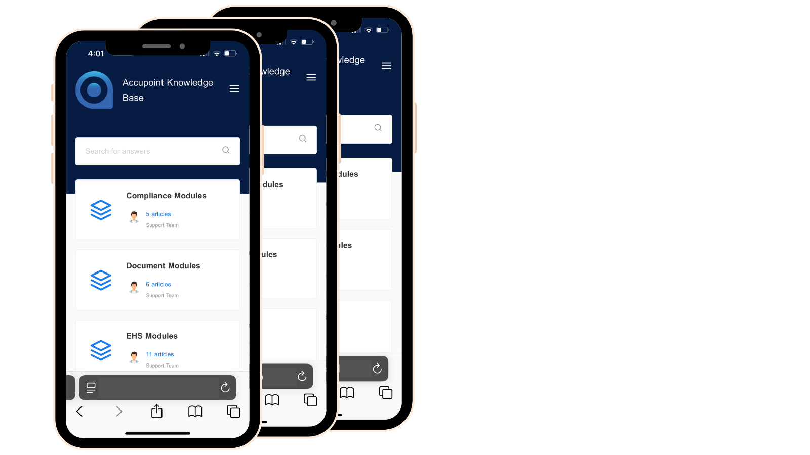 Custom oil and gas compliance mobile app on smartphone streamlining field operations and workflow.