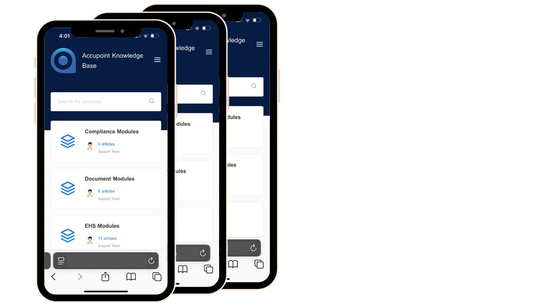 Custom oil and gas compliance mobile app on smartphone streamlining field operations and workflow.